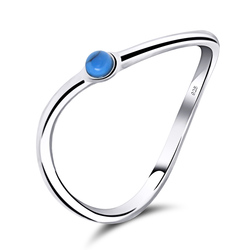 Blue Turquoise Silver Rings NSR-2477-BTQ